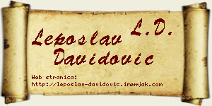 Leposlav Davidović vizit kartica